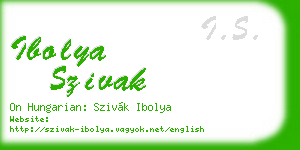 ibolya szivak business card