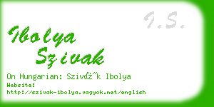 ibolya szivak business card